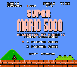 Super Mario 5000 Title Screen
